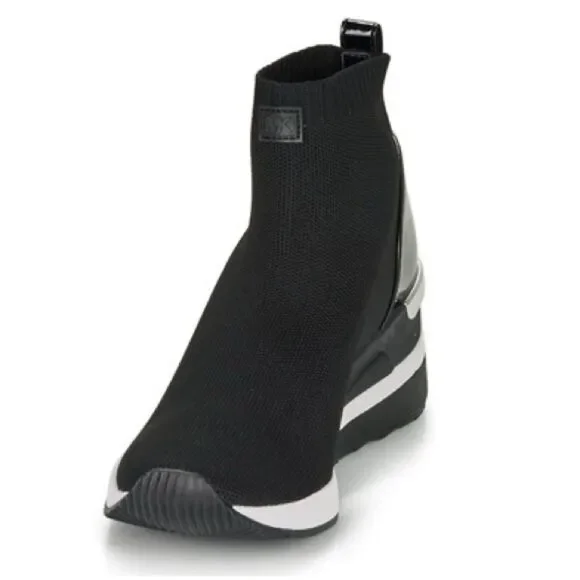 Michael Michael Kors Skyler Stretch-Knit Sock Sneaker in Black 9 - Picture 3 of 13